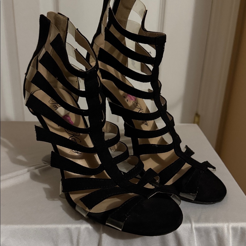 Black Strappy Heels